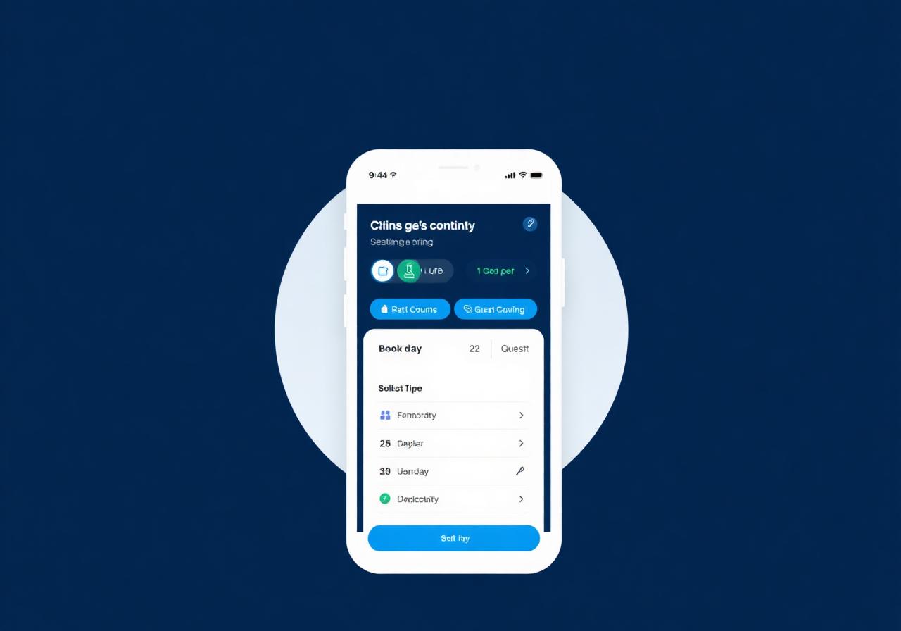 Mobile online booking flow